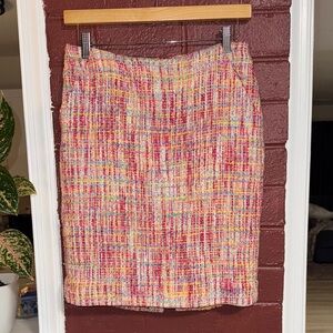 Merona Multicolor Pink Tweed Pencil Skirt Size 2